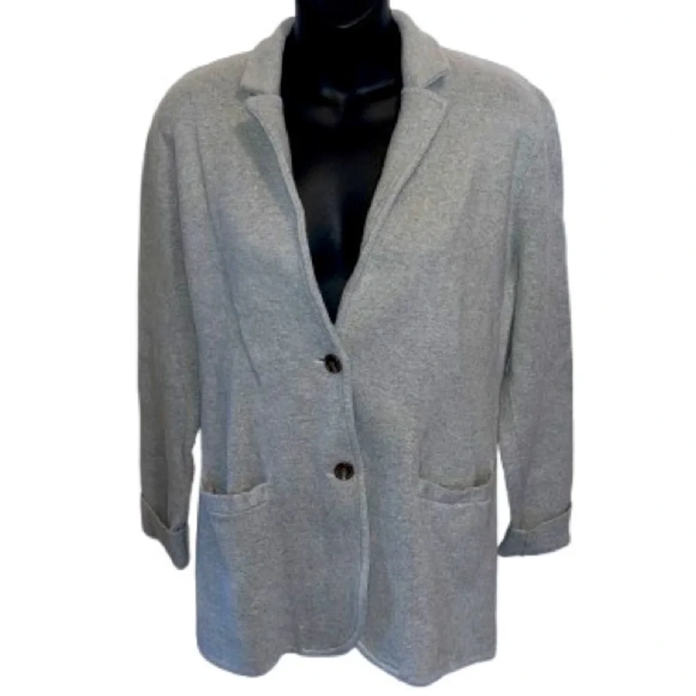 J. Crew Mercantile heather gray knit blazer NWOT size M